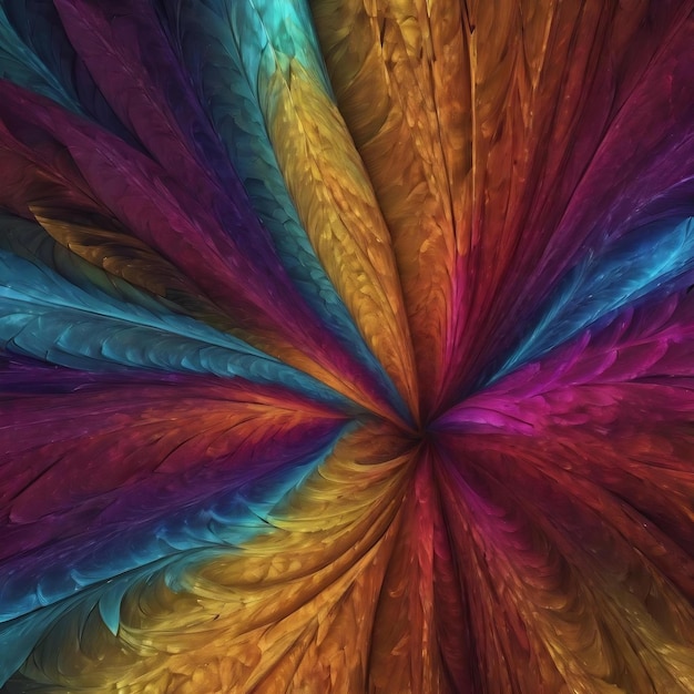 3D-Rendering von abstrakten mehrfarbigen fraktalen Hintergründen