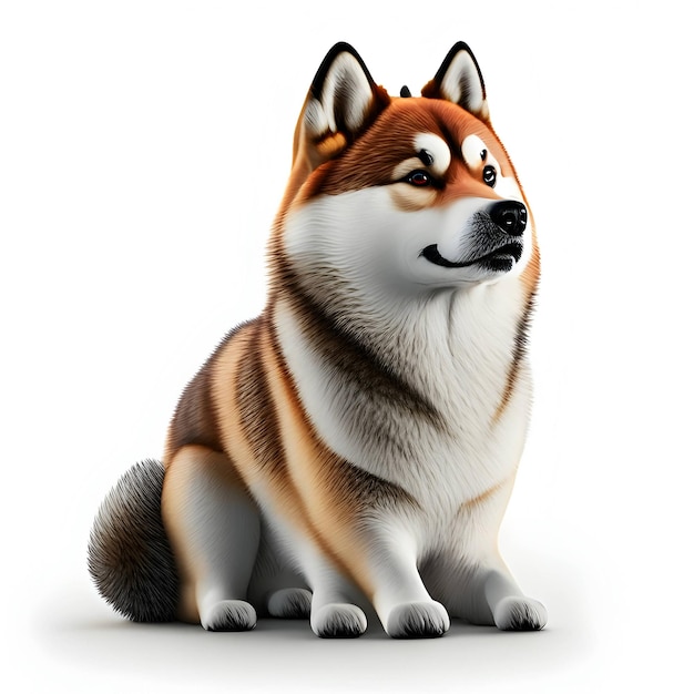 3D-Rendering von Akita Animal AI Generative