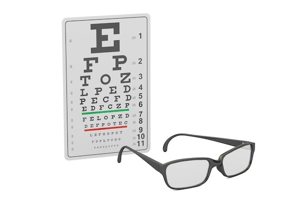 3D-Rendering von Brillen und Augenkarte