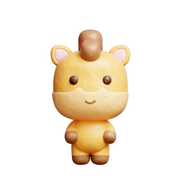 3D-Rendering von Cartoon-Tierfiguren