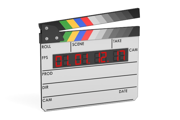 3D-Rendering von digitalen Film-Clapper-Boards