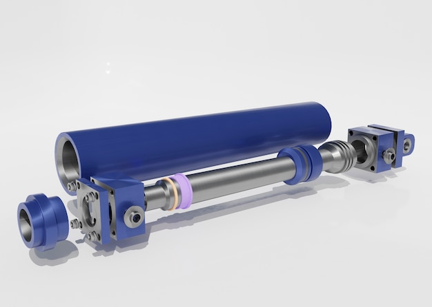 3D-Rendering von hydraulischen Elementen