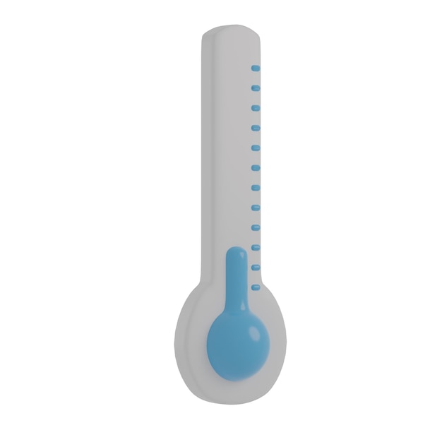 Foto 3d-rendering von isolierten symbolen für kalte temperaturen