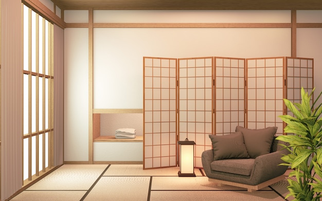 3D-Rendering von Japan-Raumgestaltung