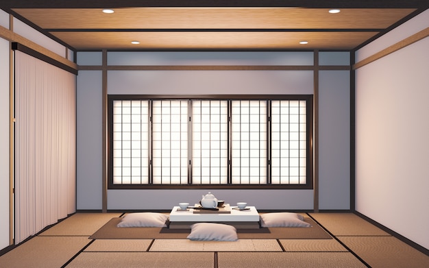 3D-Rendering von Japan-Raumgestaltung