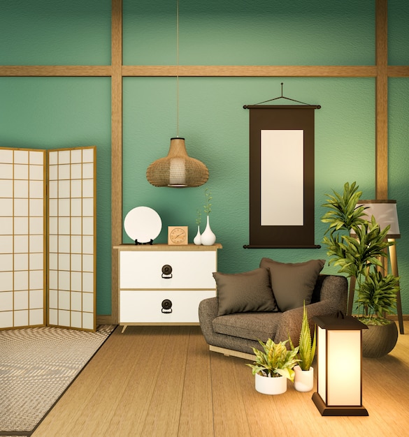 3D-Rendering von Japan-Raumgestaltung