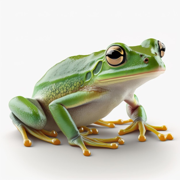 3D-Rendering von Laubfrosch isoliert auf weißem Hintergrund