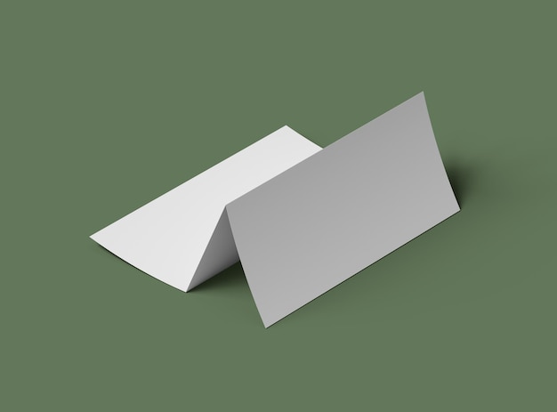 3D-Rendering von leeren Z-Fold-Buchstaben, um Ihr Design zu präsentieren