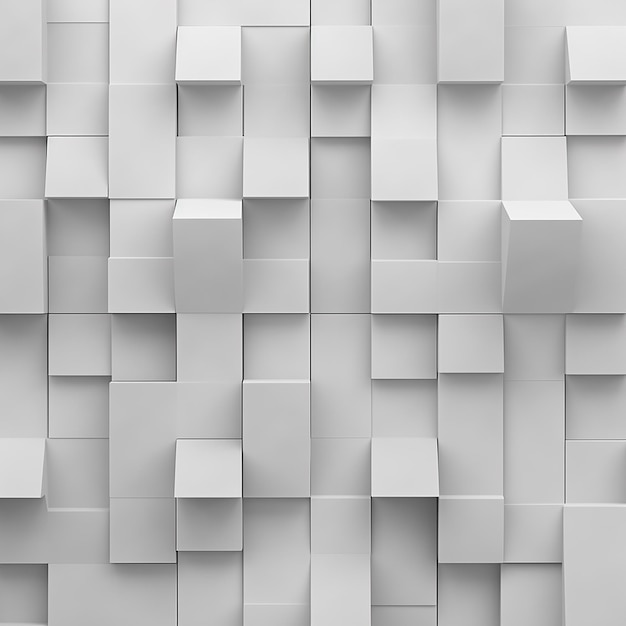 3D-Rendering von oben des grauen Ziegelsteinwandmusters