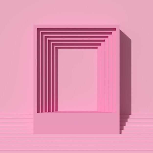 3D-Rendering von rosa Rahmen