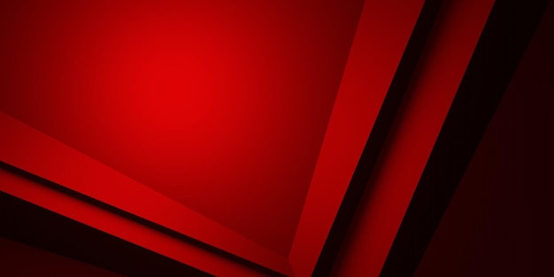 3D-Rendering von rotem und schwarzem abstrakten geometrischen Hintergrund
