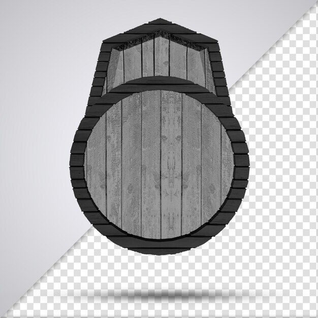 Foto 3d-rendering von rustikalen holz- und metallformen für die komposition