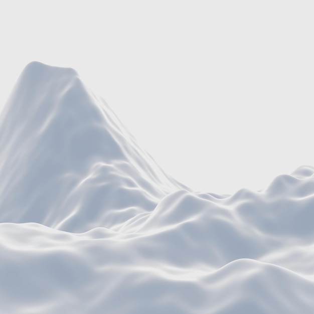 3D-Rendering von Schneeberg Weißem Gelände