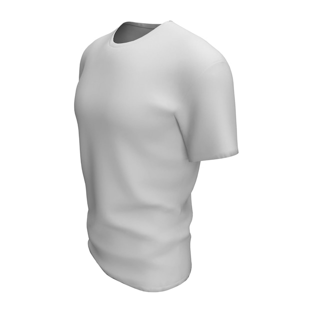 Foto 3d-rendering von t-shirts auf weißem hintergrund