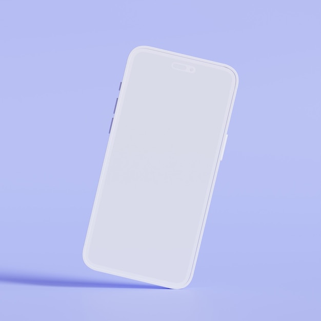 3D-Rendering von Tontelefonen mit pastellfarbenem Hintergrund