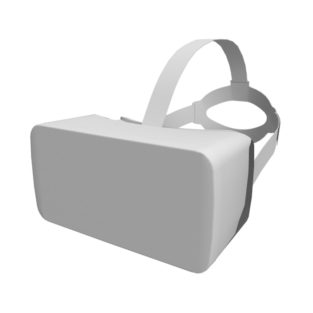 Foto 3d-rendering von vr auf weißem hintergrund