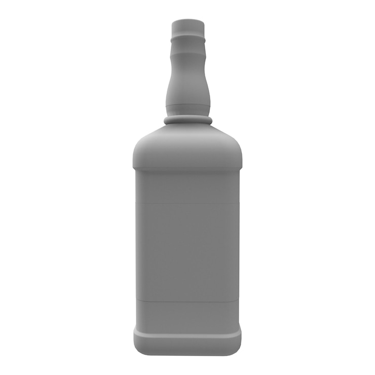 Foto 3d-rendering von wasserflaschen auf weißem hintergrund