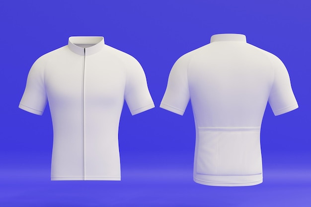 3D-Rendering weißes Fahrradtrikot