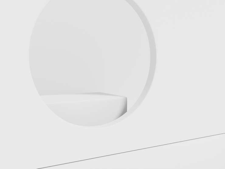 3D Rendering White Room Studio Shot Fondo de exhibición de producto de luz solar de verano con formas geométricas