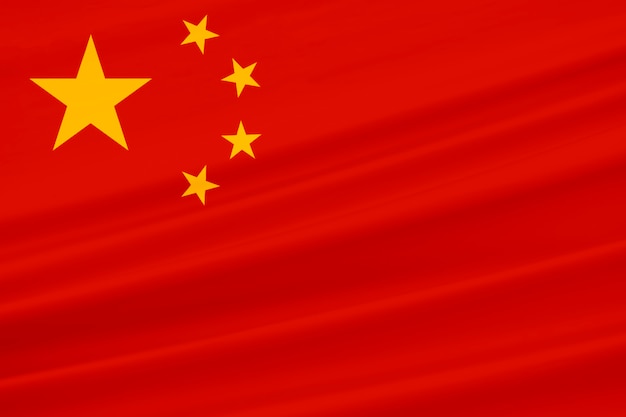 3D-Rendering. Winken der nationalen Flagge der Republik China für Hintergrund und Textur.