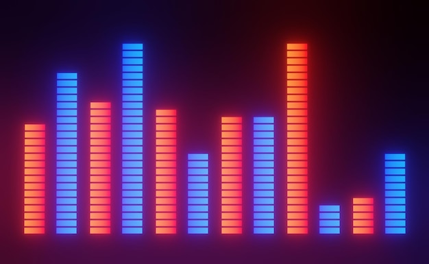 3d renderização da luz de néon RGB no fundo escuro. Linhas de laser abstratas mostram à noite. Cena de feixe de espectro ultravioleta para mock up e banner web.