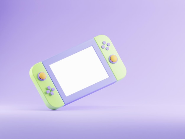 3d renderização de cor pastel de ilustração gameboy isolado