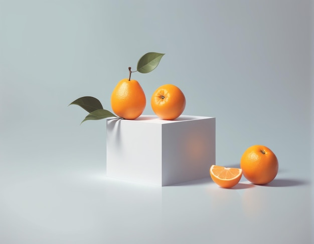 3d renderização de ilustração criativa fundo de fruta 3d renderização de ilustração criativa bac de fruta