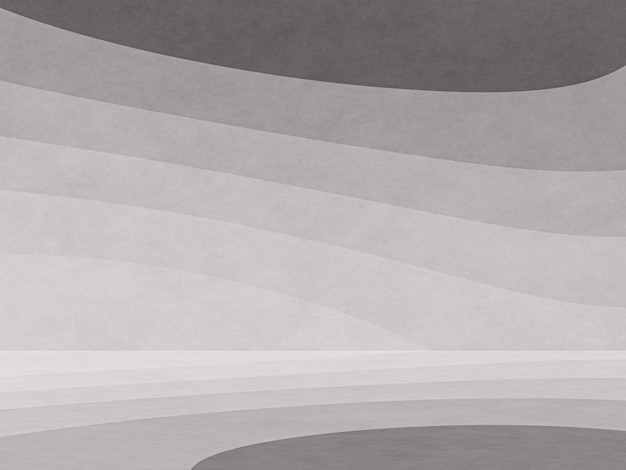 Foto 3d renderizado abstrato preto e branco gráfico contorno papel arte fundo