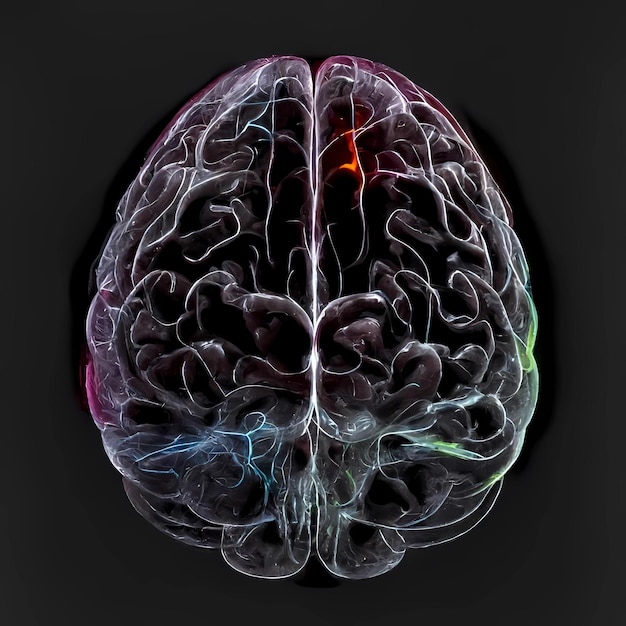 3d, renderizado, cerebro humano, cerebro humano, exploración del cerebro, mapeo cerebral
