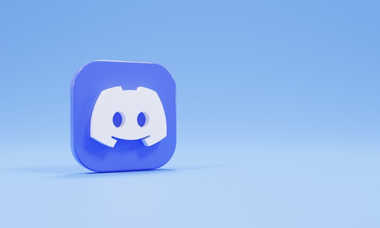 3d renderizado icono logo discordia realista