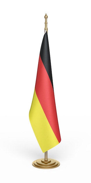 3d renderizar la bandera de la oficina de Alemania (trazado de recorte)