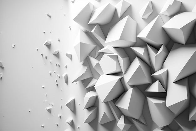 3D rendern abstrakte geometrische Hintergrund weiße kreative Formen