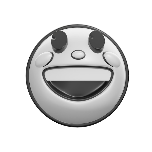 3D Retro Emoticon Sonriente Icon de la cara Icon
