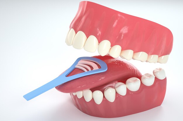 Foto 3d rindió la ilustración de un cheque dental