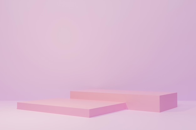 3D rosa para exibição de maquete de produto 3D