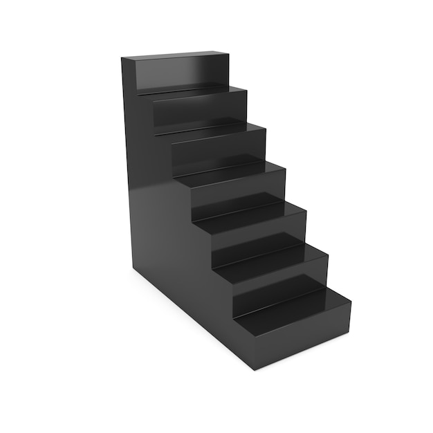 3D schwarze Treppe