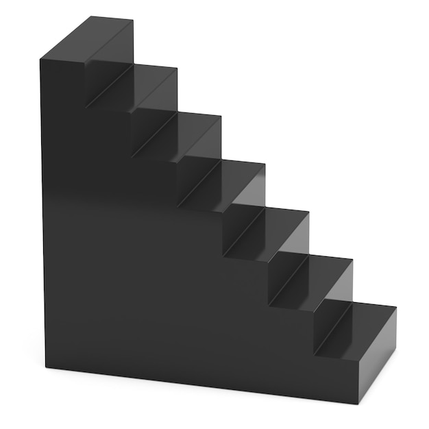 3D schwarze Treppe