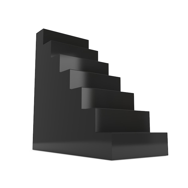 3D schwarze Treppe