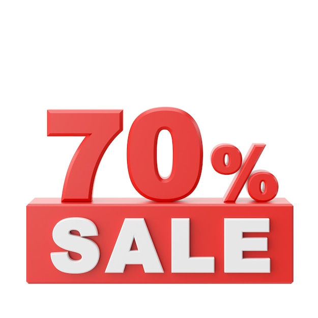 3D siebzig Prozent Verkauf 70 Verkauf Sale-Banner-Dekoration