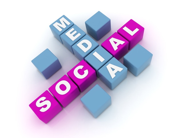 3D-Social-Media-Konzept