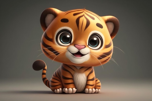 Filhote de tigre Modelo 3d