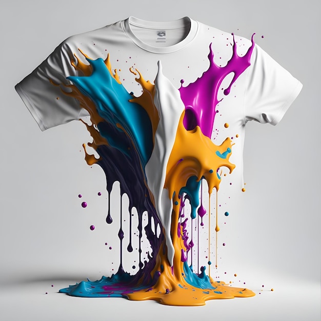 3d Splash art con forma de camiseta