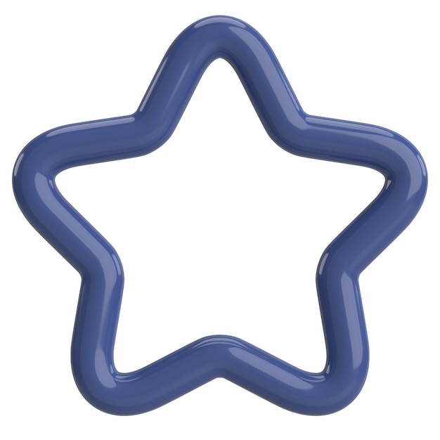 3D-Stern Star-Symbol 3D-Illustration