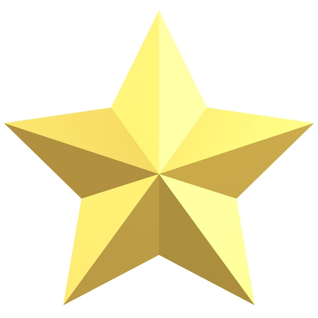 3D-Stern-Sternform 3D-Illustration