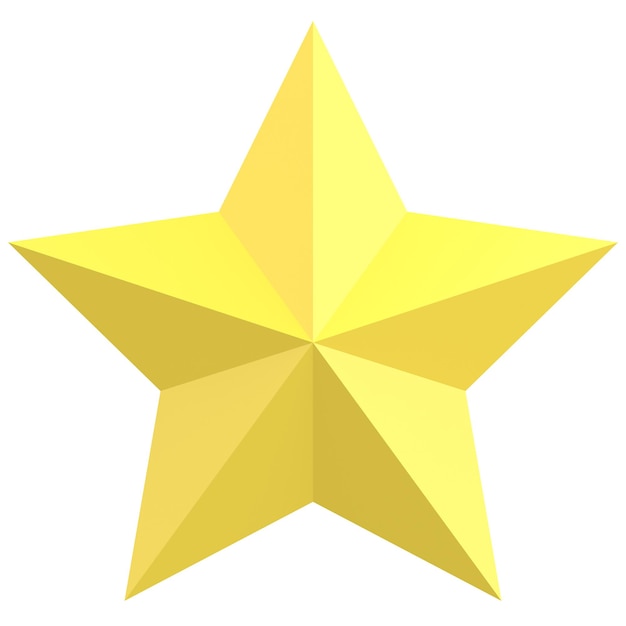 3D-Stern-Sternform 3D-Illustration