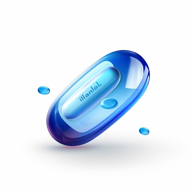 3D-Symbol für medizinische Pille mit transparentem Hintergrund