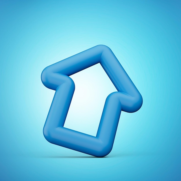 3D-Symbol mit blauen Pfeilen Trendiges modernes Design 3D-Illustration isoliert