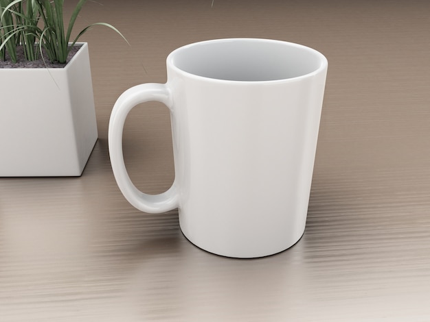 3d taza de café. Bosquejo