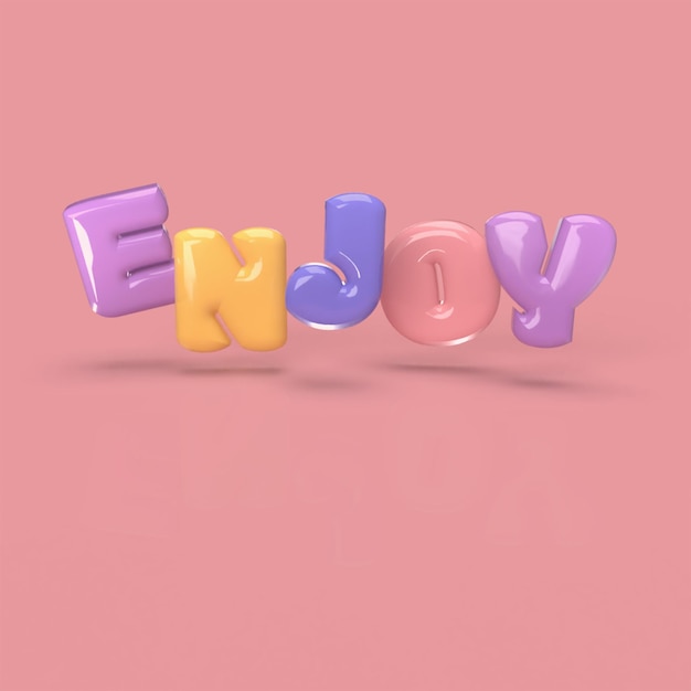 3D-Text genießen
