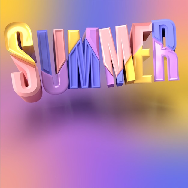 3D-Text-Sommer